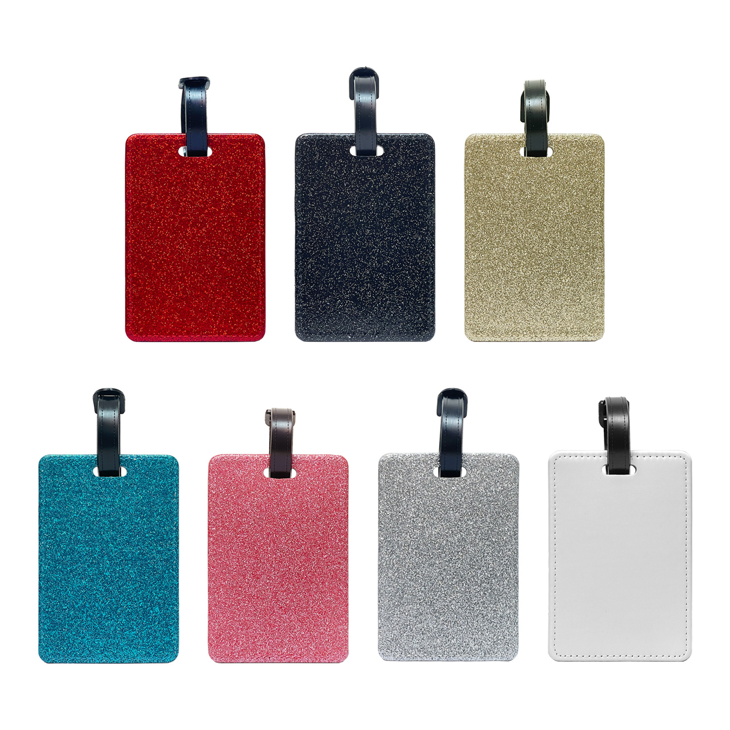 DIY Sublimation Luggage Tags Other Household Sundries Blank Shiny PU Leather Package Tag Heat Transfer Name ID Card Identify Label Pendants JY1189