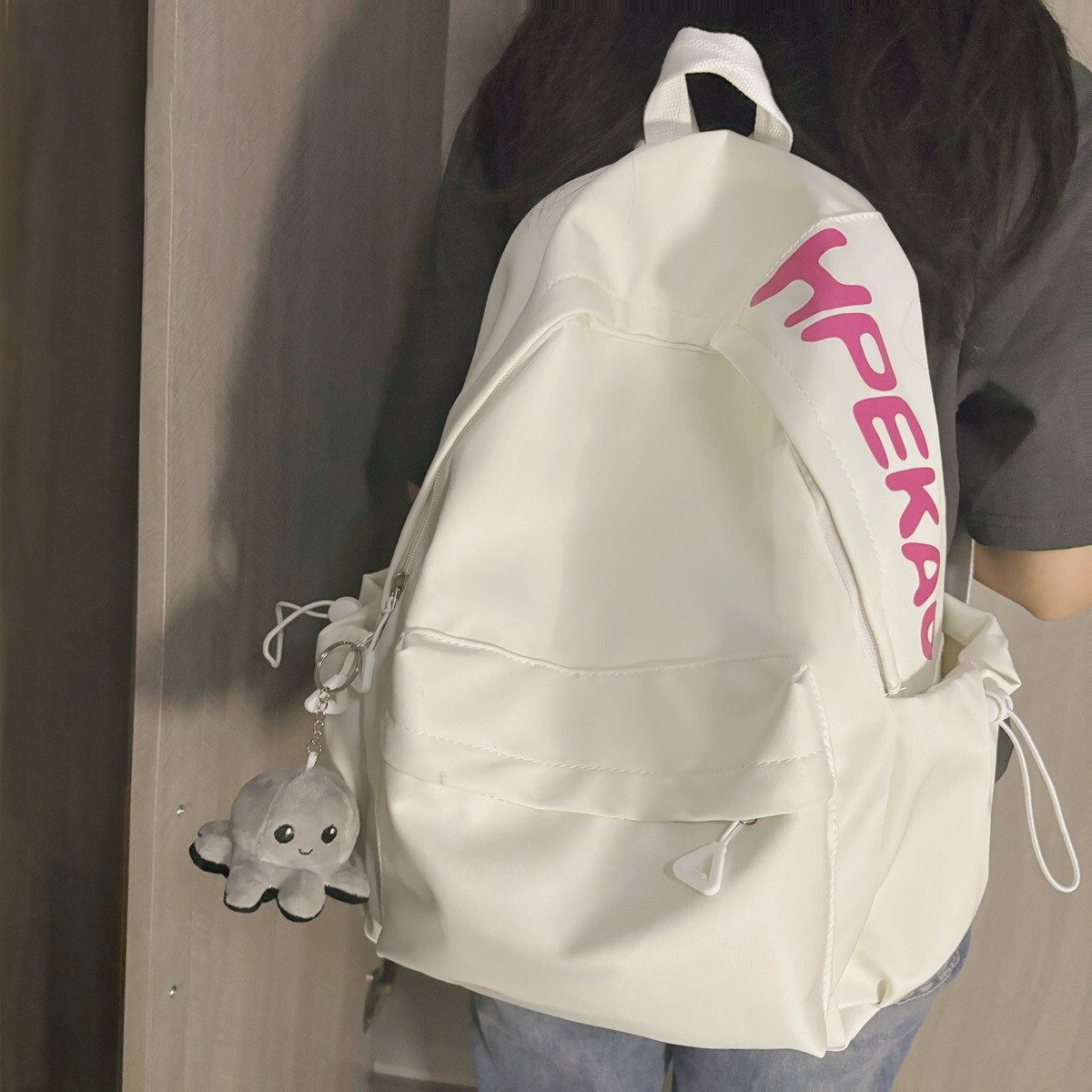 2024 New Designer Backpack Golden Feather Bird Simple Forest Series Multi functional Comparison Letter Large Capacity Solid Color Women's Commuti