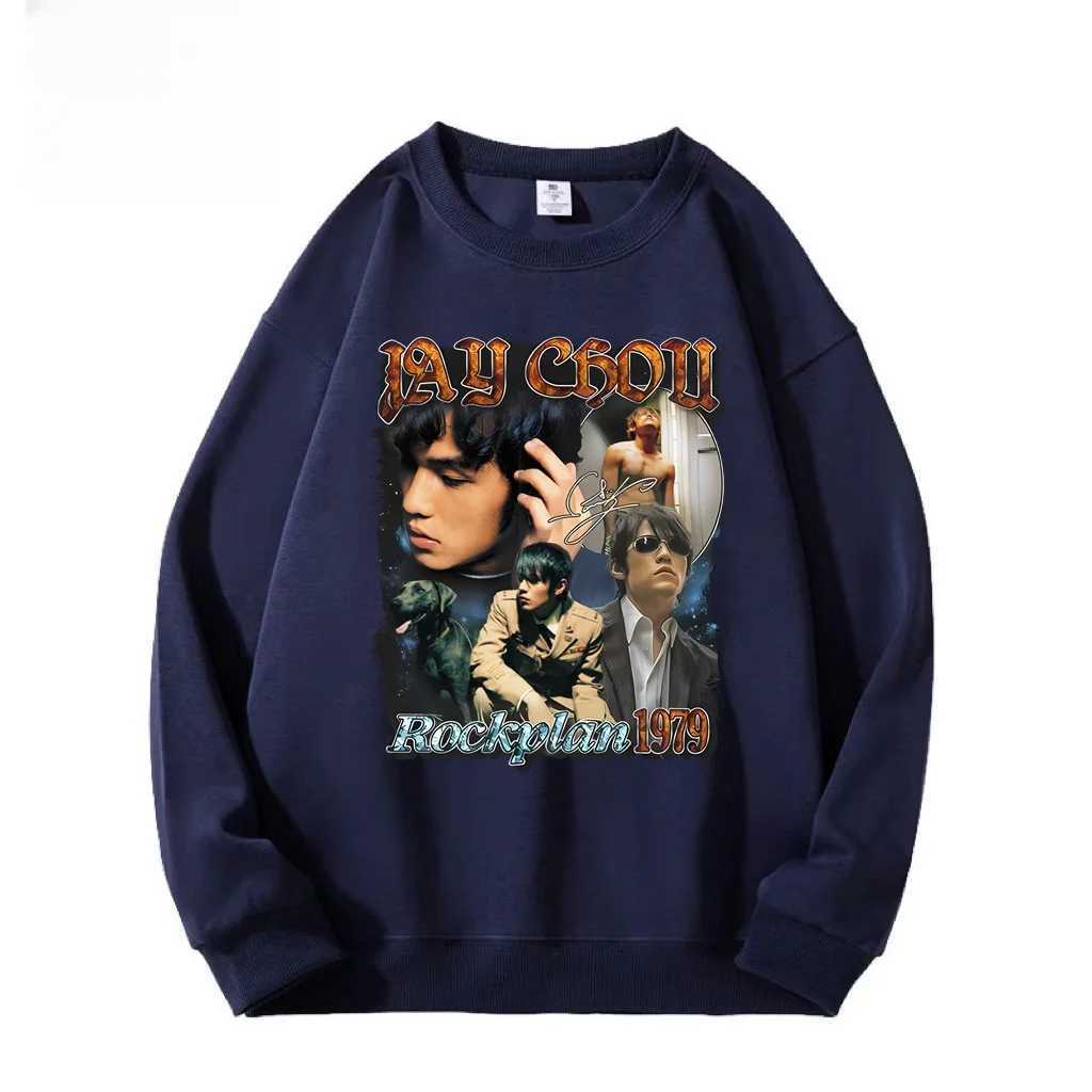 Printed round neck sweatshirt mens autumn and winter new item retro street ins trendy brand personalized letter printed sweaterX240925