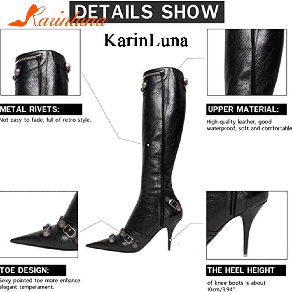 Sexy Knee 2022 Winter Boots Brand New Super High Thin Heels With Rivet Retro Fashion Cool For Women Summer Sandal