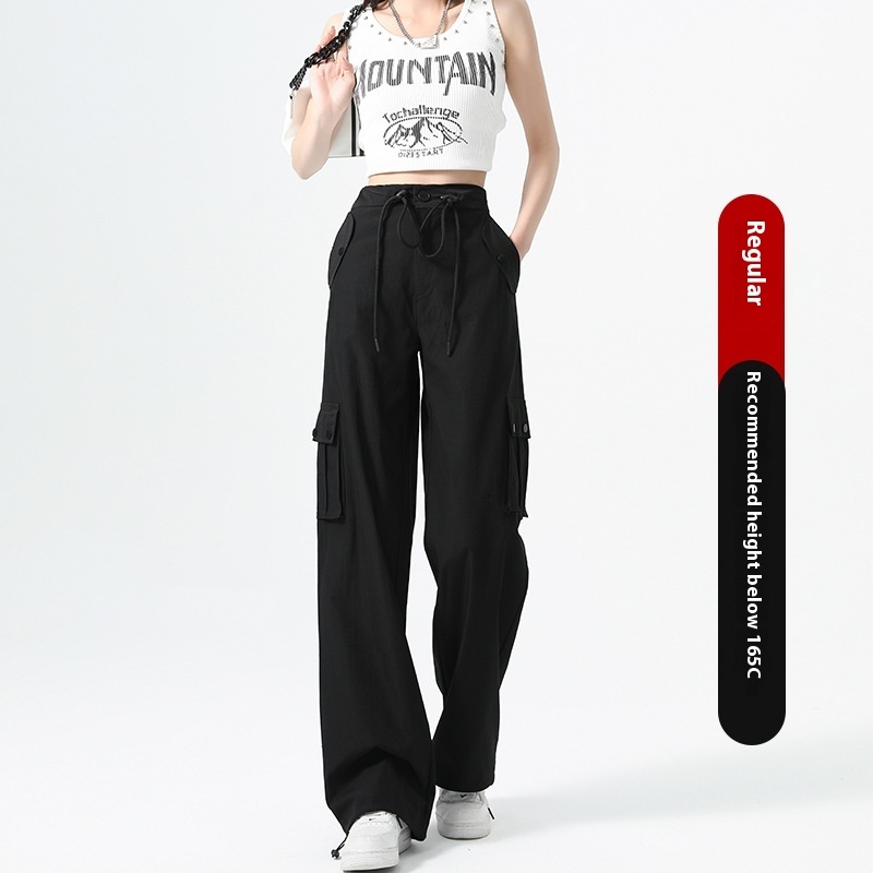 Quick drying workwear for women in the summer of 2024, new short leggings, high waisted wide leg American casual sports pants