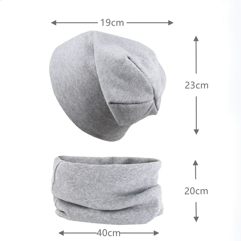 2 baby hat scarf sets for boys and girls hiphop hats autumn soft elastic beanie cotton born warm accessories 240925