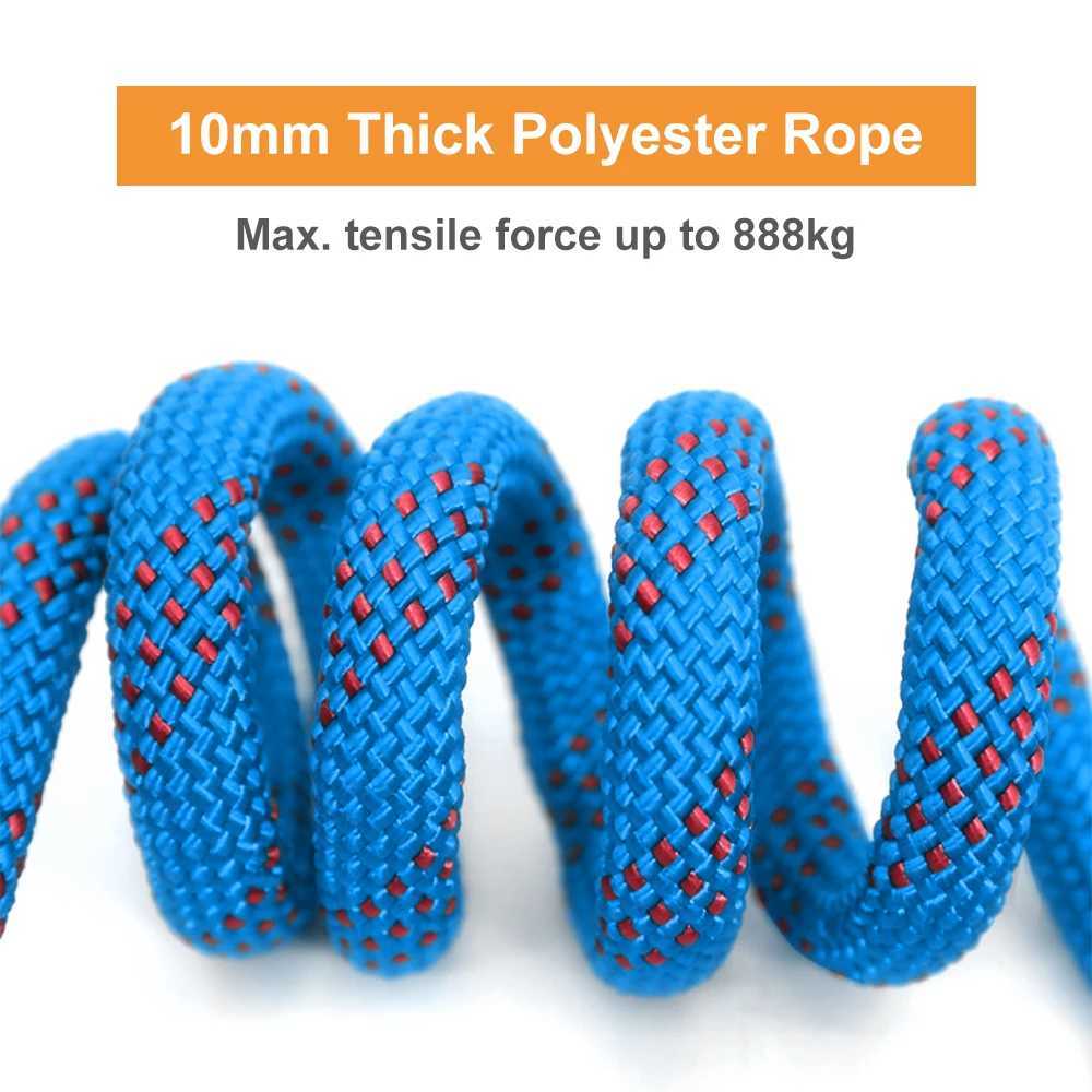 10mm climbing rope 10M/20M/30M outdoor static climbing rope used for firefighting and rescue safety escape tree climbing CL240926