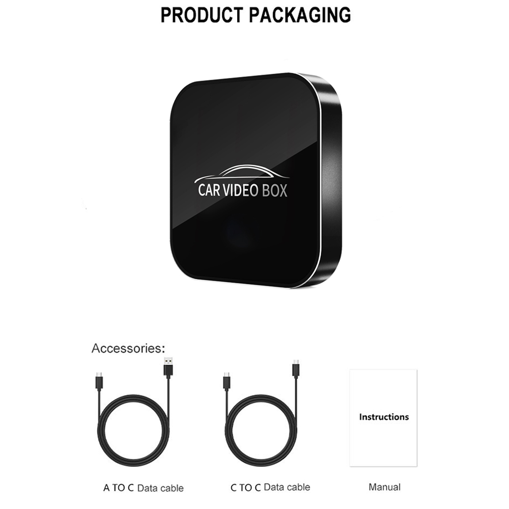 Upgrade Wireless Carplay Auto Ai Box built in youtube netflix 2GB 16GB TYPE-C WIFI carplay adapter No open source Android 12 Car Play CP2D