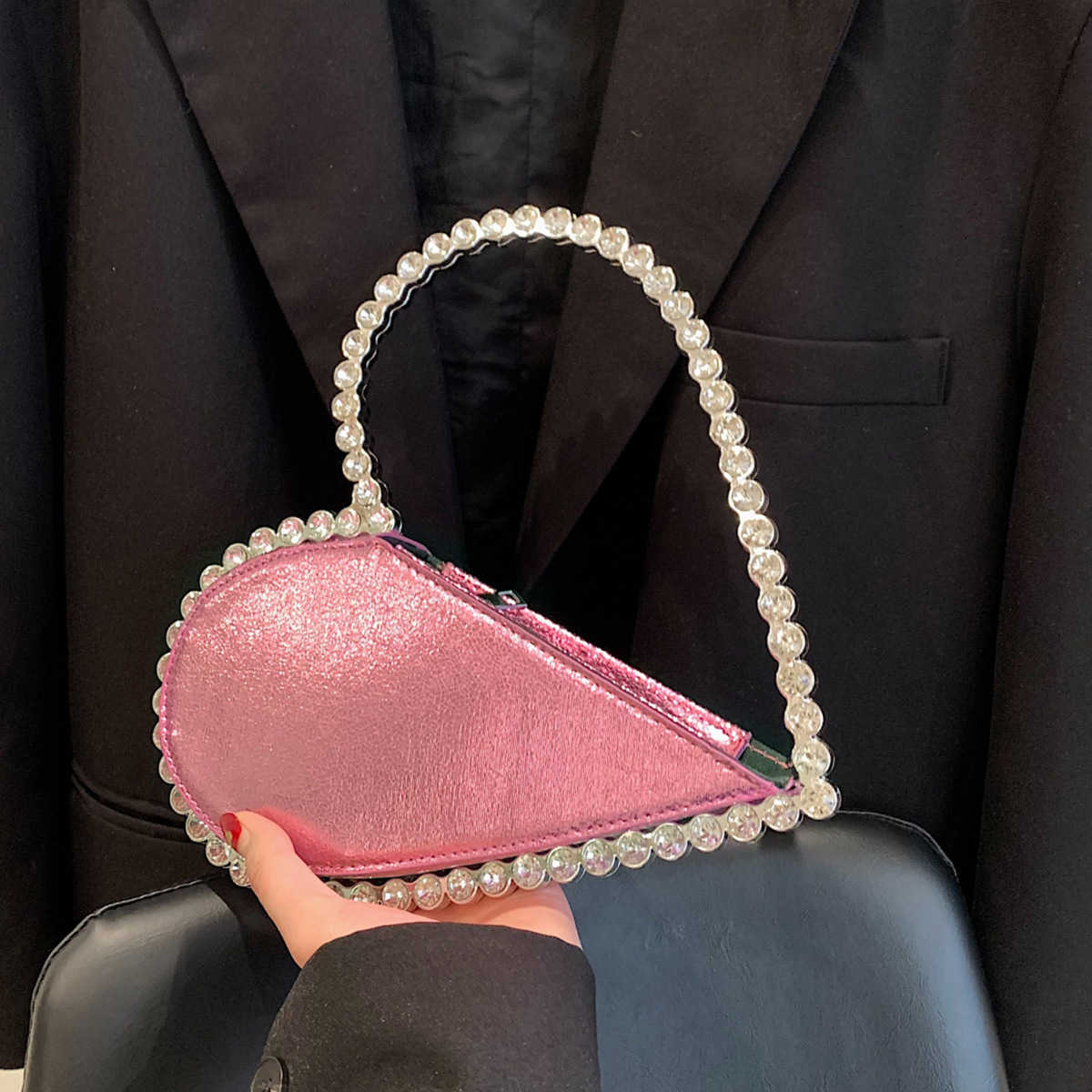 Clutch Bag Niche Design Socialite Diamond Love Designer Bag Banquet Handbag French Banquet Bag For Women 240920