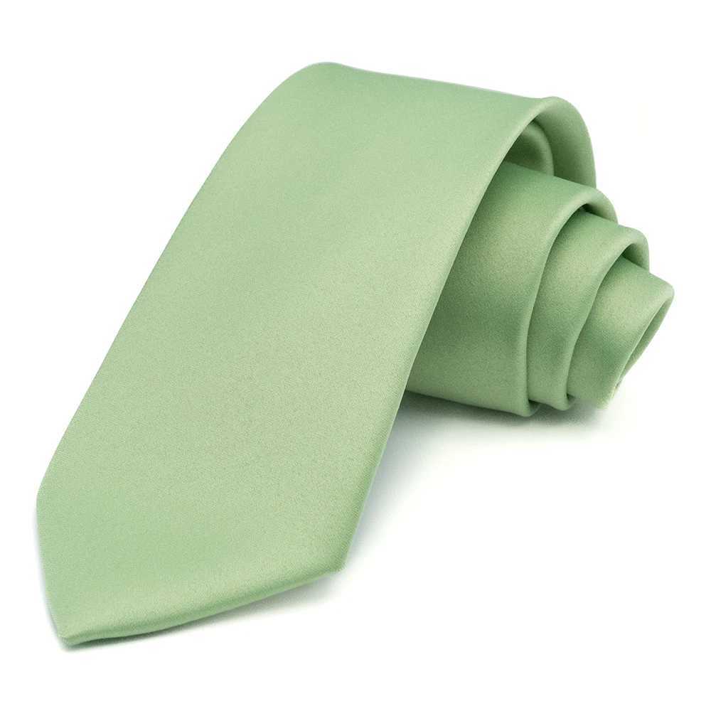 EASTEPIC 8cm Sage Green High Quality Round Head Tie Suitable for Mens Classic Necklace and Mens Accessories Solid Color Hot Business Meetings Y240925