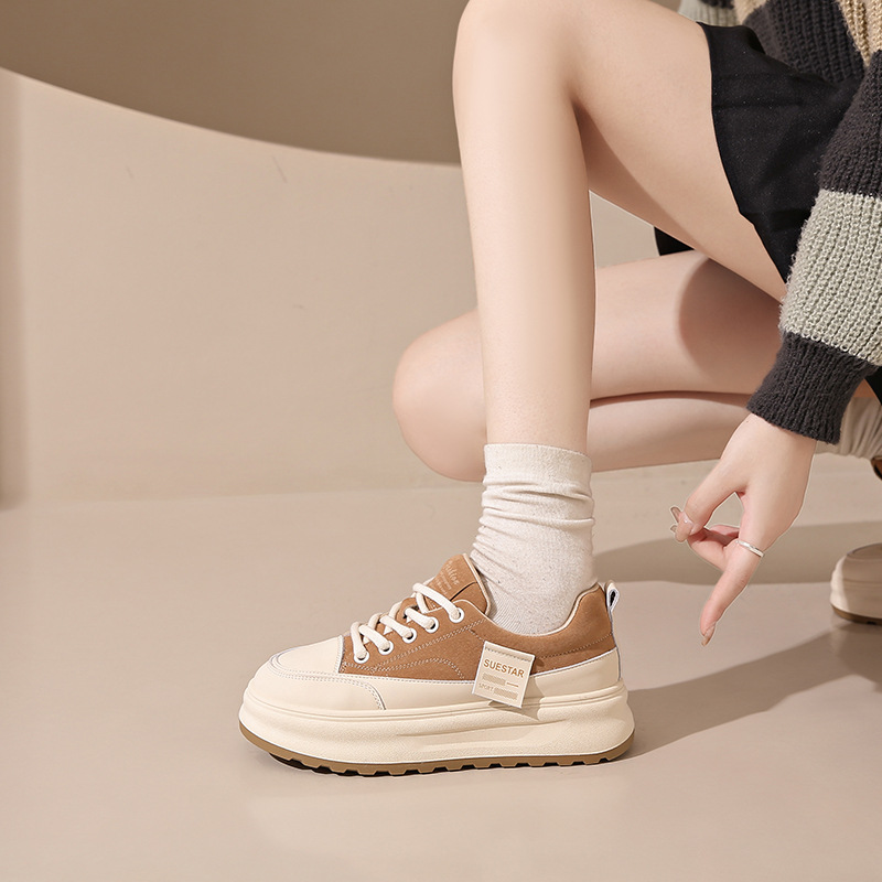Thick-soled fashion board shoes women's 2024 autumn new comfortable and versatile casual sneakers Free shipping