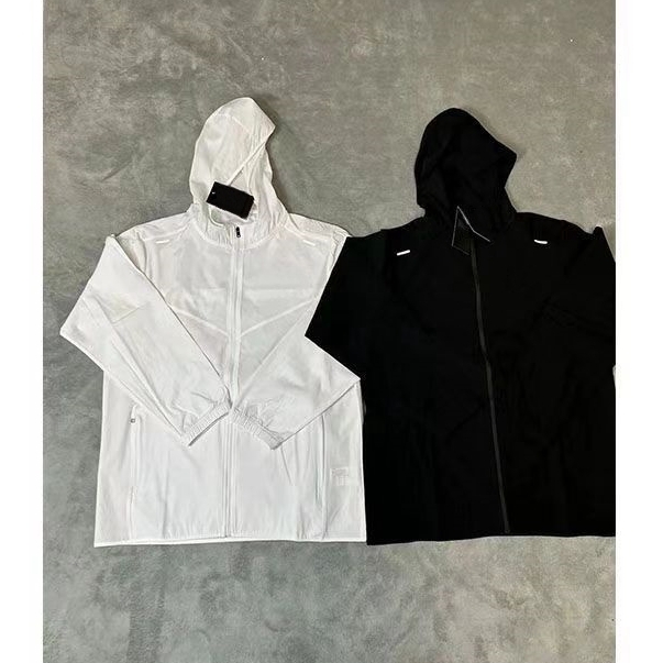 Men's hooded jackets windbreaker windproof sportswear lightweight sports running jogger coat summer thin sun protection UV outwear Women's zipper gym jacket