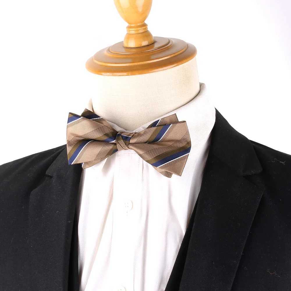 New wedding tie brown mens tie text tie advertisement mens tie Cravats party striped tie gift Y240925