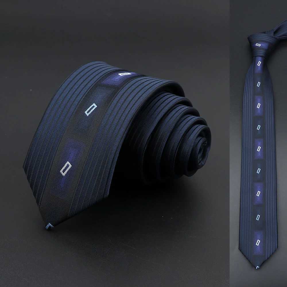 Skinny 6cm Ties For Men Wedding Dress Necktie Floral Paisley Patchwork Black Blue Tie Business Slim Shirt Accessory Gift Cravate X2504071