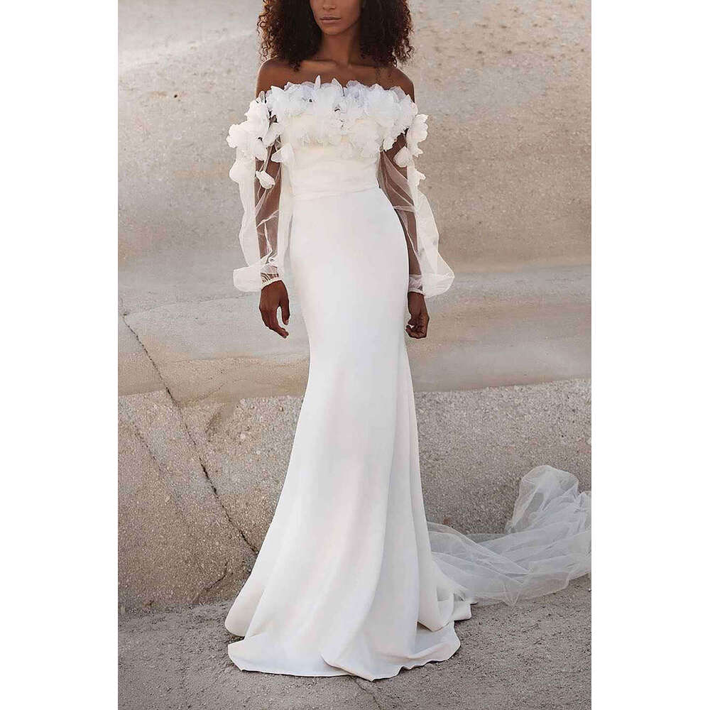 Gorgeous Wedding Dresses Mermaid Strapless Appliques Backless or-Length Princess Bride Dress Vestido de novia Custom Made