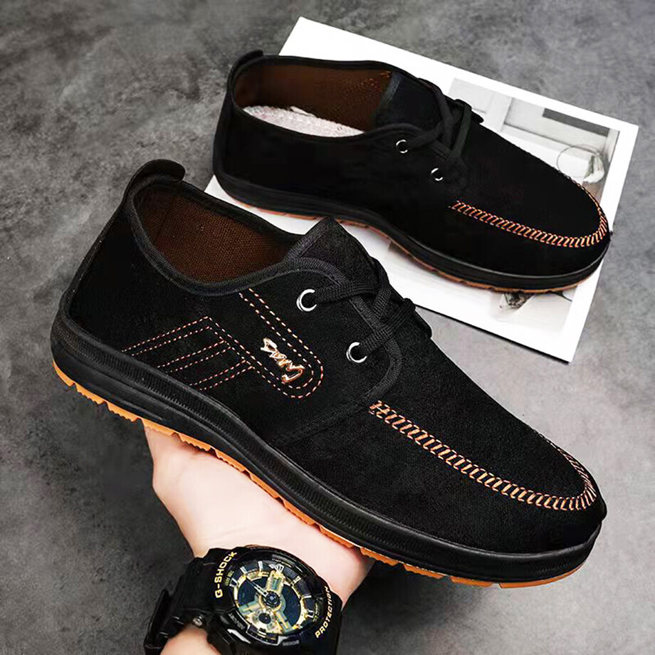 2025 Designer New Fashionable Men's Suede Shoes Shoes Kasut Guys Walking And Running Sports