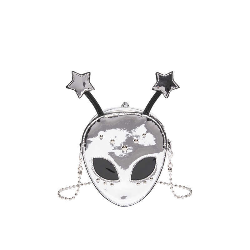 Unique quirky alien bag ladies Halloween cartoon fashion niche versatile small shoulder bag trend 240915