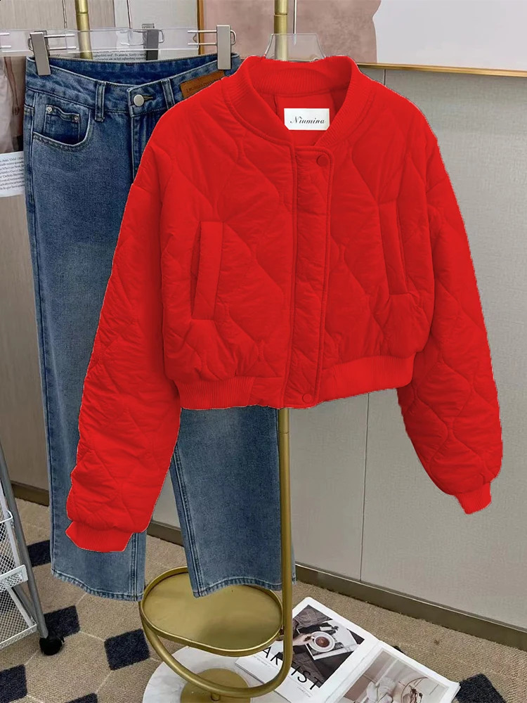 Womens White Parka Jacket Thicken Warm Cotton Jacket Harajuku Vintage Long Sleeve Padded Jackets Outerwear 2000s Clothes Winter 240914