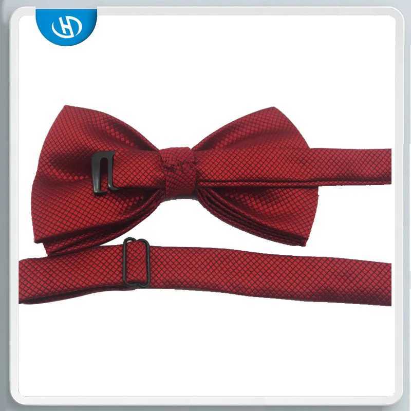 HUISHI Mens Bow Solid Color Fashion Tie Banquet Party Bow Black Gold Red Royal Blue Wine Tie Mens Y240925
