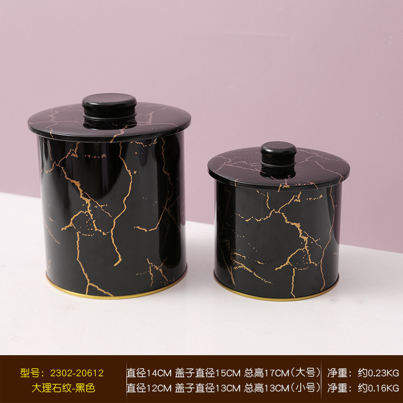 Christmas exquisite pattern two-piece set storage Jar household sundries collection sealed can gift candy packaging box