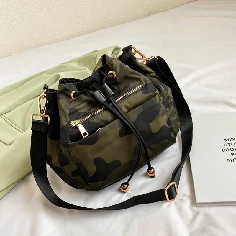 Women Fashion Camouflage String Waterproof Nylon Shoulder Bag Female Crossbody bag Ladies Bolsa Waterproof Travel Messenger Bags M240925