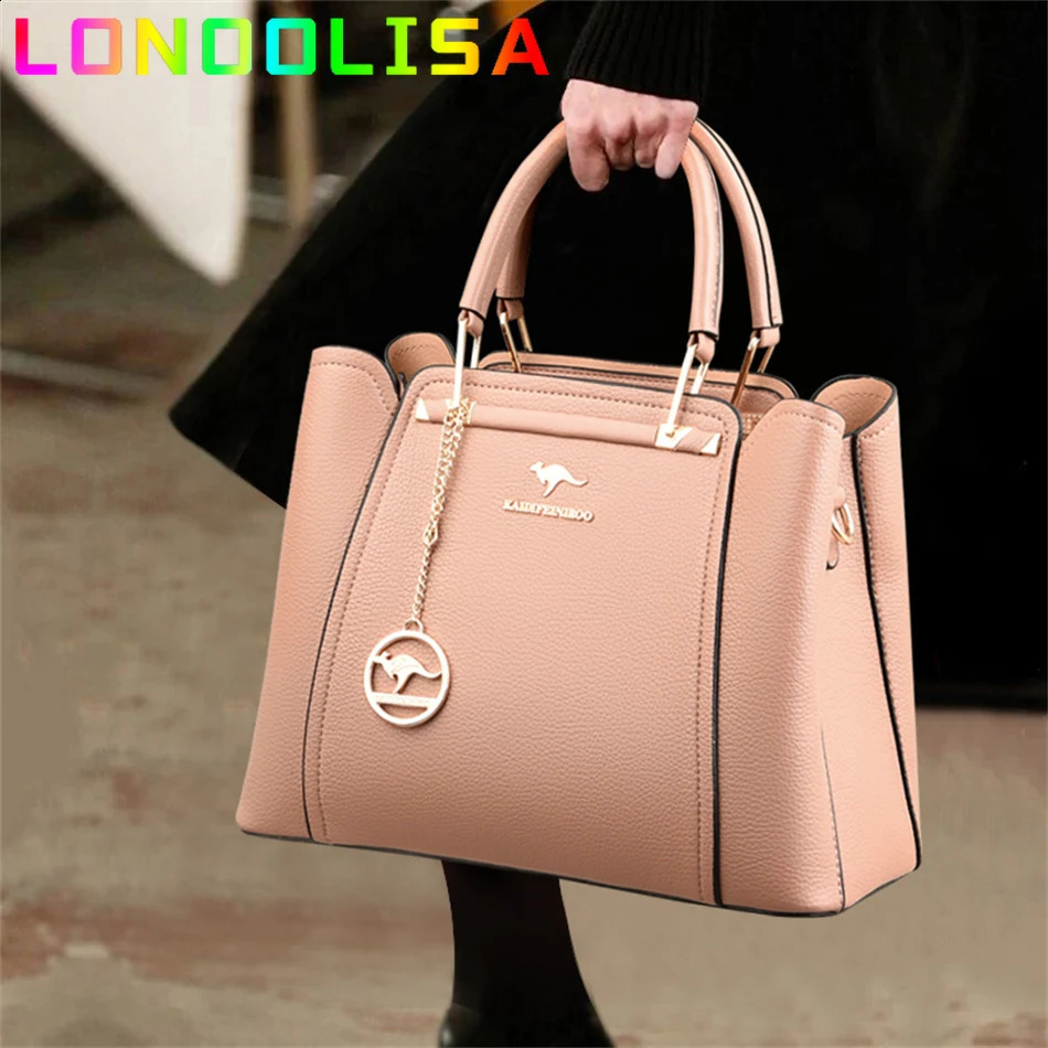 soft leather handbag for women er 3-layer shoulder cross body Sac womens large capacity shopping messenger handbag 240923