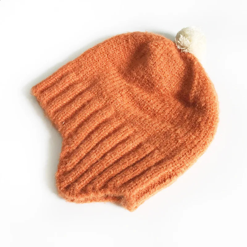 Cute baby hat knitted fluffy warm winter childrens boy Bini 240925