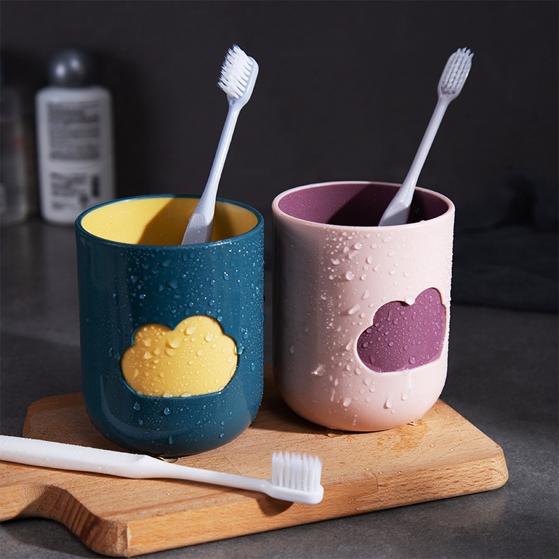 Cloudy Toothbrush Cup - Nordic Minimalist Couple Set