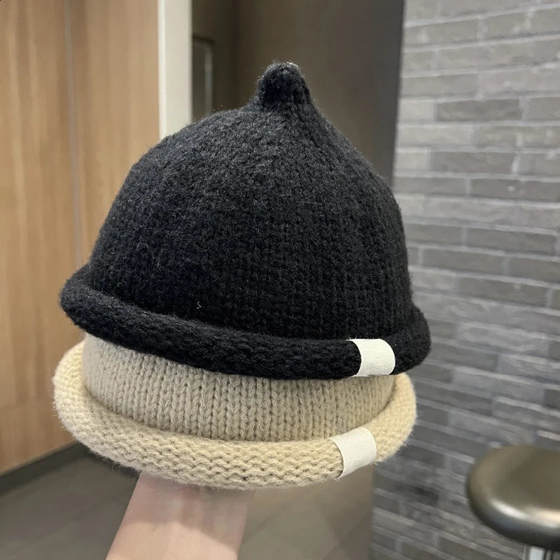 winter warm baby hat soft knitted boy and girl bear outdoor cold proof toddler pull 240925