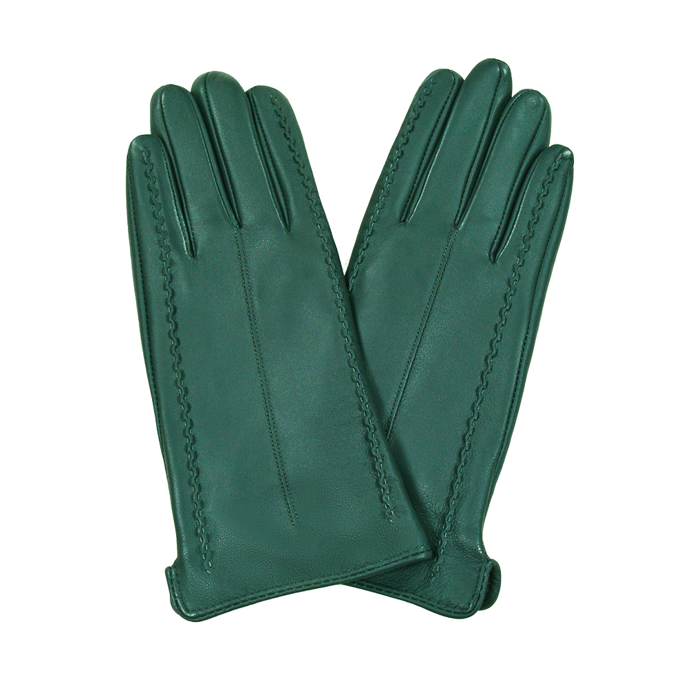 New Fashion Winter Warmth Women's Fashion Real Leather Gloves Fur Lined Gloves Mittens For Formal Occasions