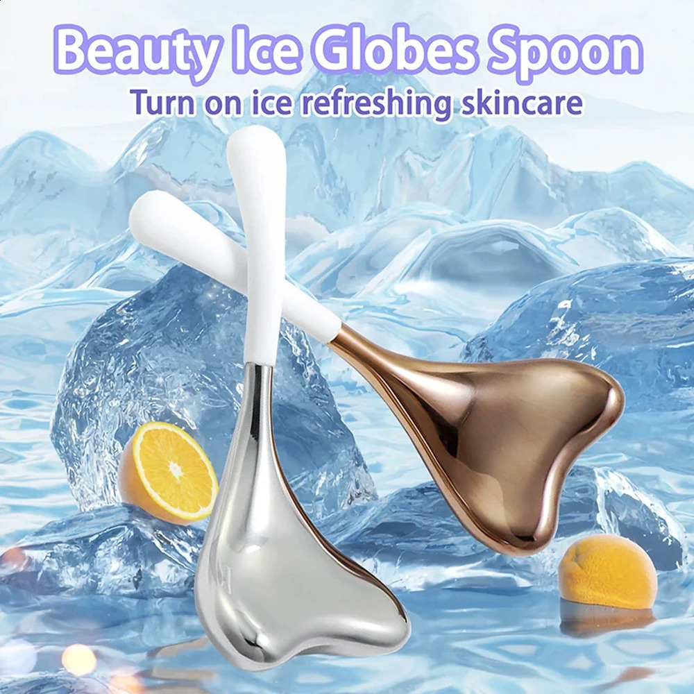 Cooling Spa Ice Globes Roller Stainless Steel Gua Sha Cryo Sticks Face and Eyes Massager Skin Care Tools Gifts for Women 241226
