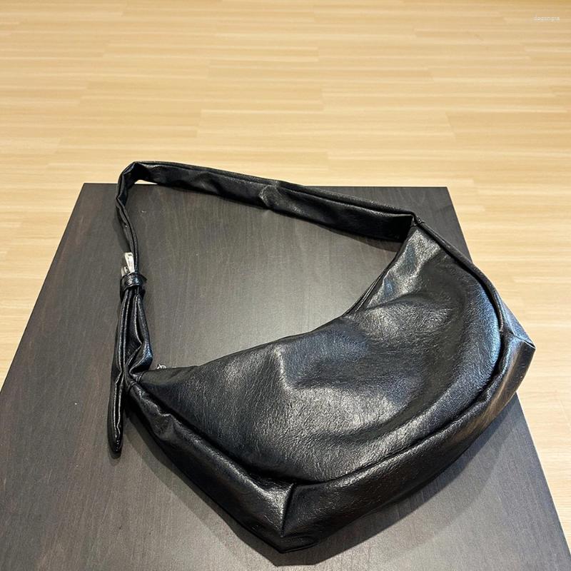 2025 NEW Shoulder Bags Soft PU Leather Tote Handbag Fashion Designer Half Moon Women Bag Black Crossbody For Dumpg Hobo hurenlakeshoes
