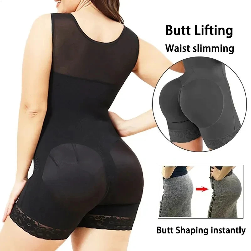 Fajas Shapewear High Compression Bodysuit Girdles with Brooches Bust is suitable for daily and postoperative weight loss in Sheath abdominal women 240