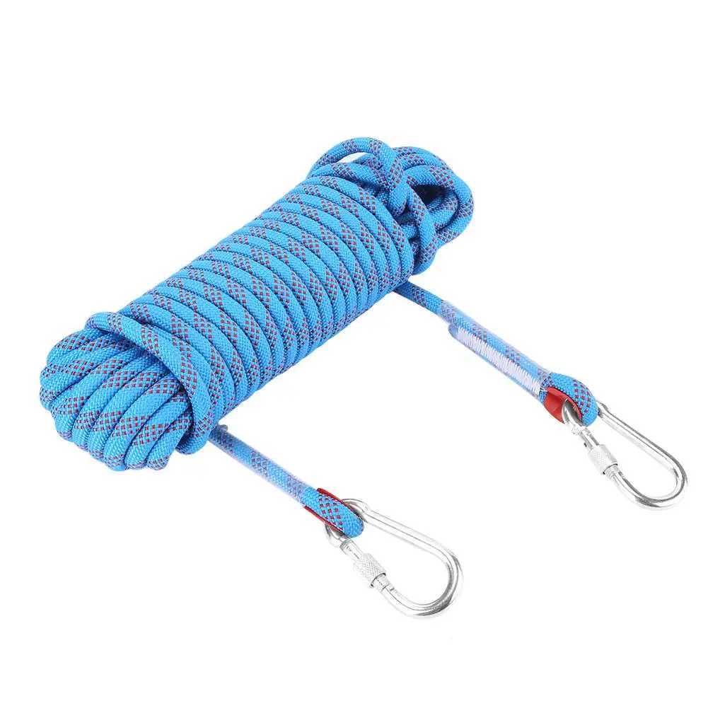Heavy climbing rope 10/12mm professional climbing safety rope+buckle CL240926