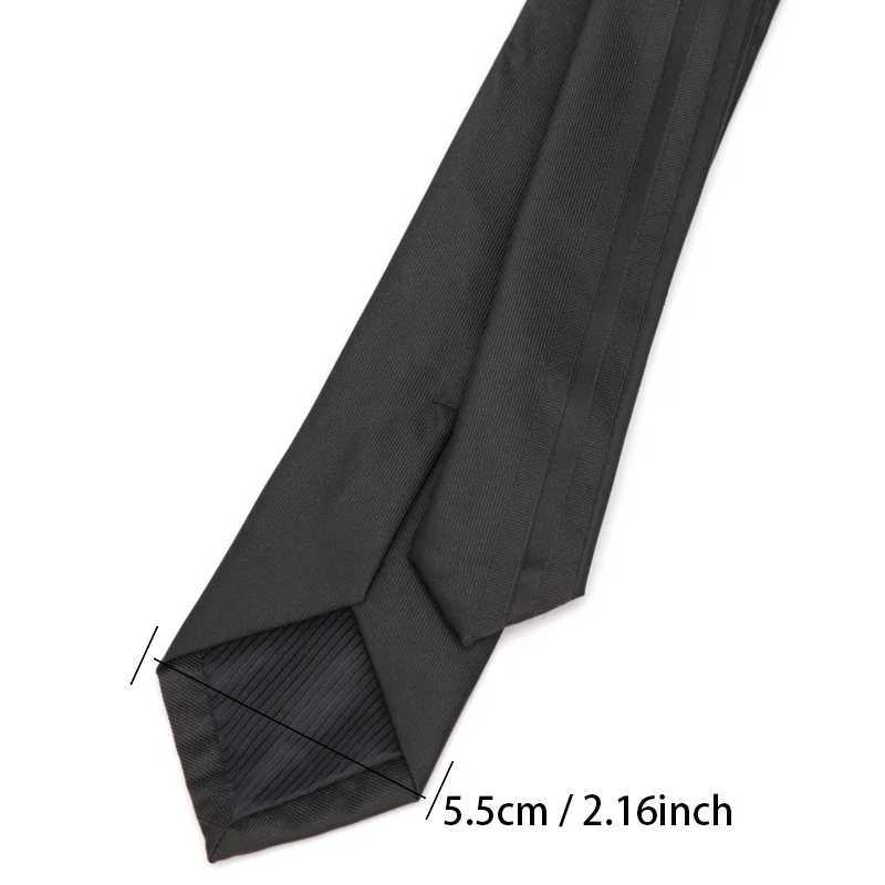 Mens tie strip luxurious collar fashionable jacquard weave fine black blue paisley collar party shirt gift accessories Y240925