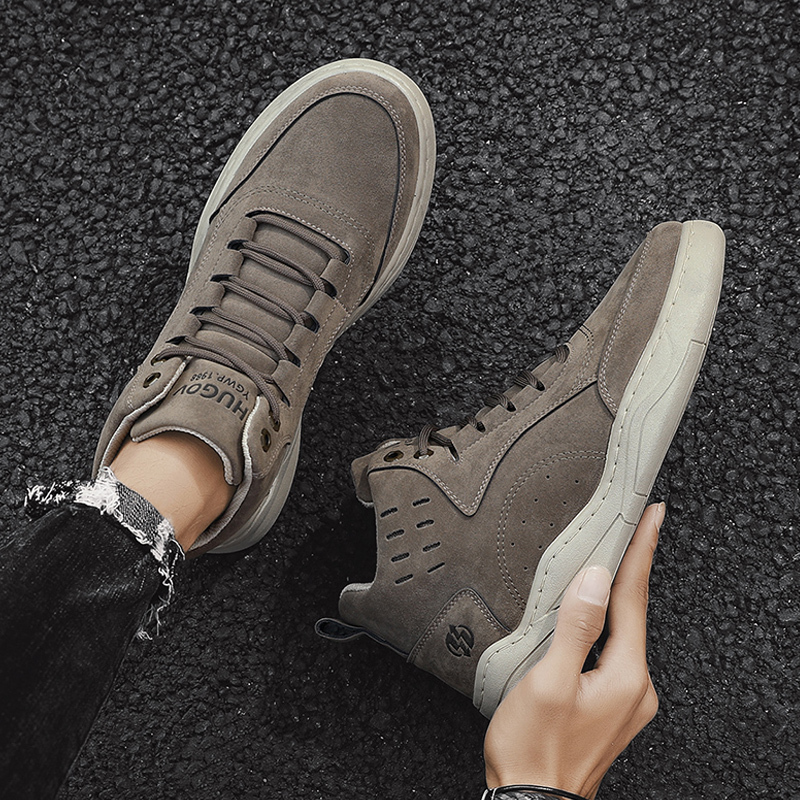 Designer shoes men's sports high top board boots 2024 new youth leisure multifunctional wearable boat shoes men's hiking boots