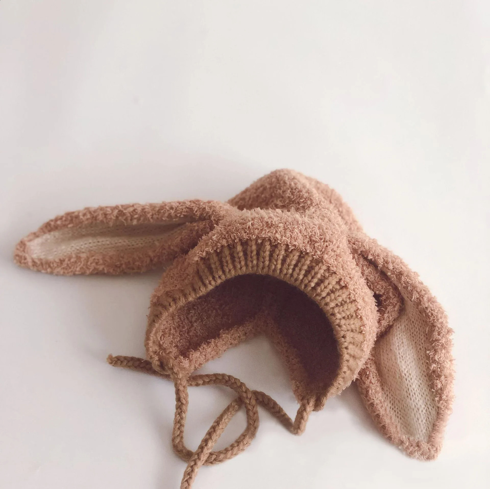 Winter baby hat plush rabbit thick warm childrens bean Korean style soft 336M 240925