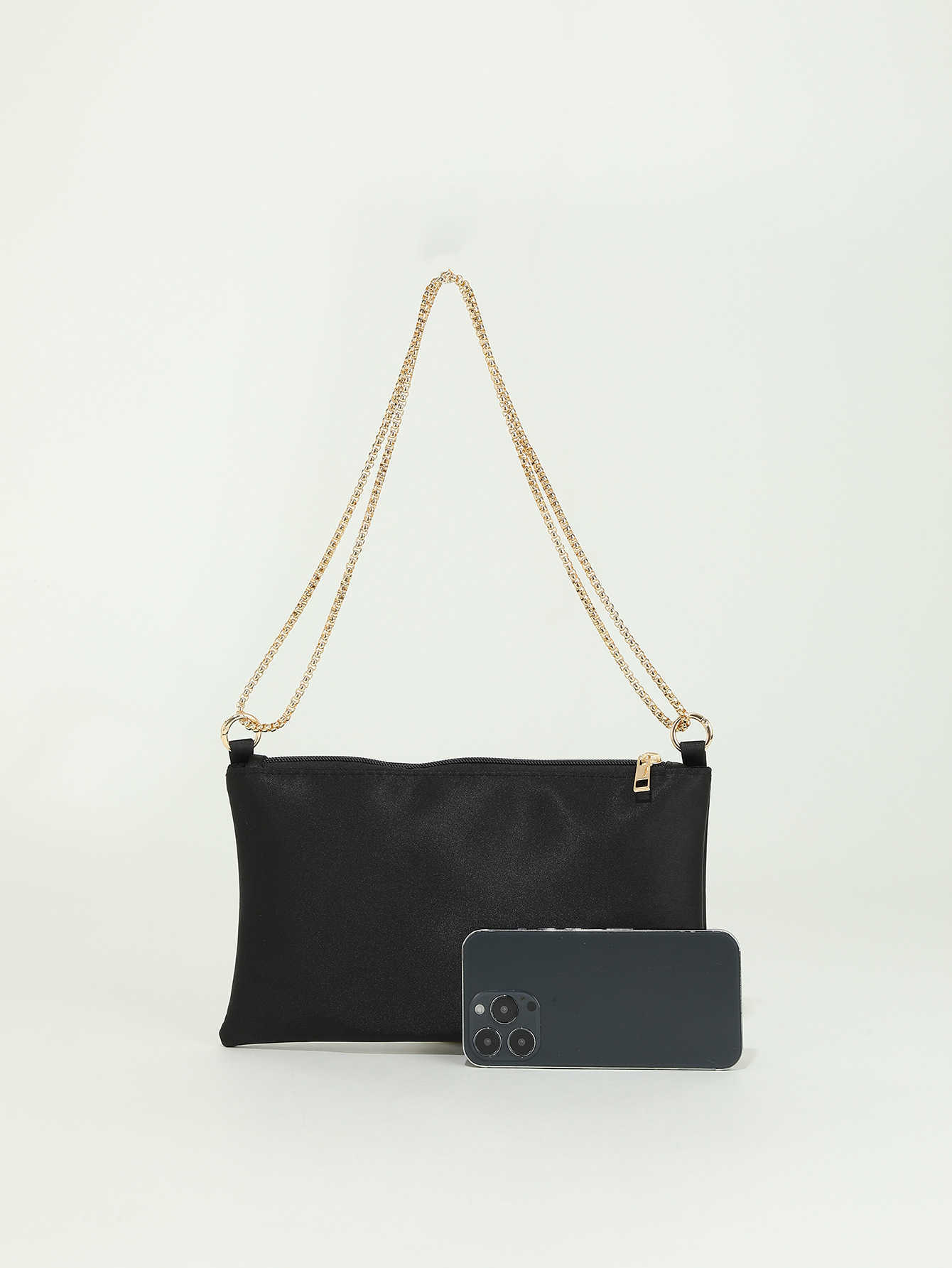 Clutch Bag Solid Color Satin Silk Designer Bag Fabric For Womens Niche Simple Chain Underarm Square Bag Party Dinner Bag 240920
