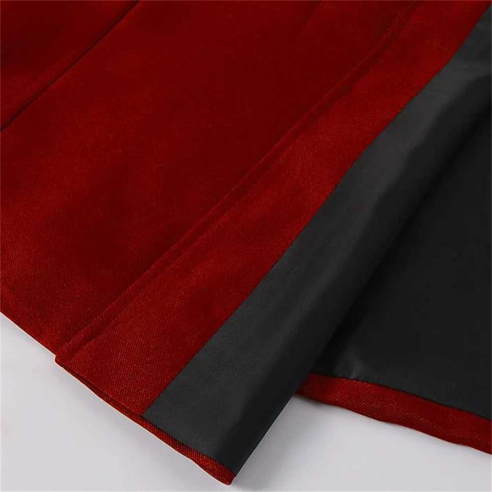 Mens Gothic Trench Medieval Steampunk Retro Coat Double layered Decoration Solid Mens Collar Coat Retro Long Trench W240925