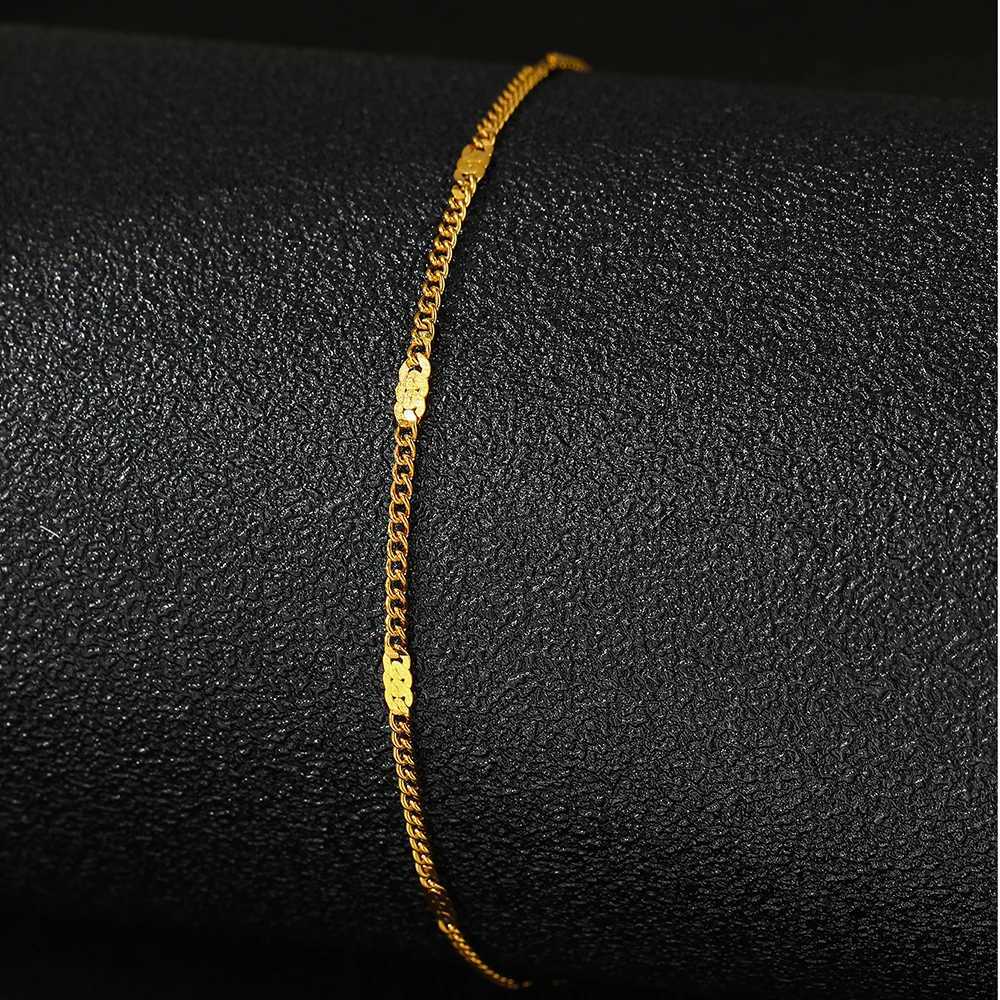 Steel Anklet New Style Light Luxury Sense of Quality 3PCSStainless Sequin Chain Fine Delicate Anklet For Women Jewelry Party GiftsX2409