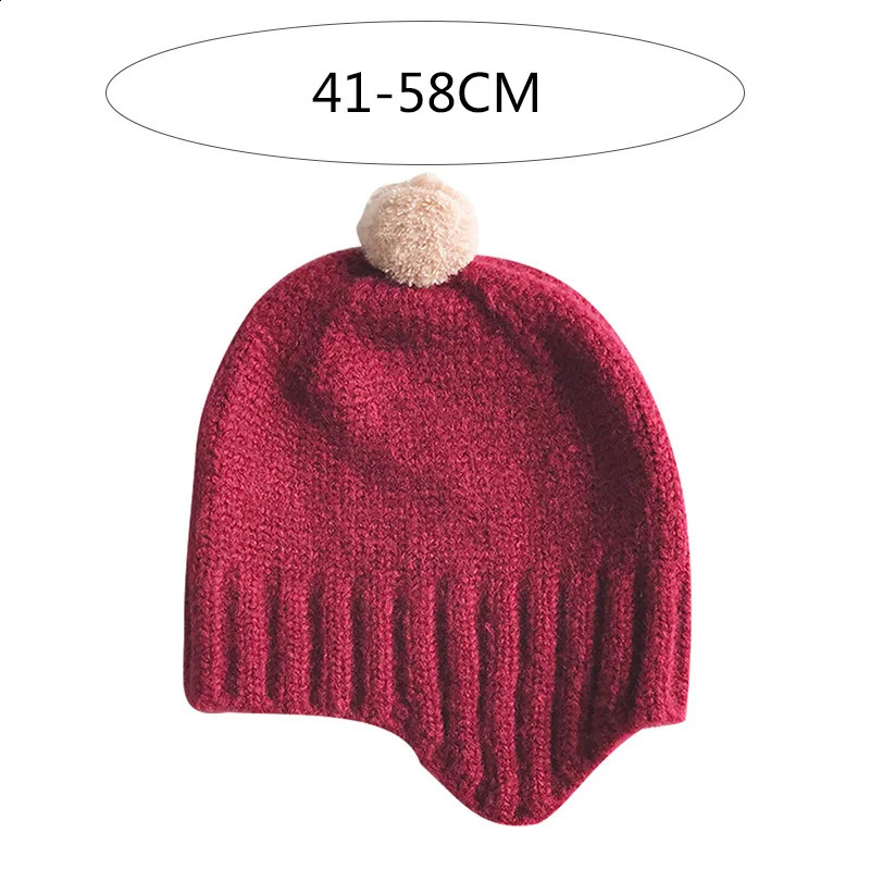 Cute baby hat knitted fluffy warm winter childrens boy Bini 240925