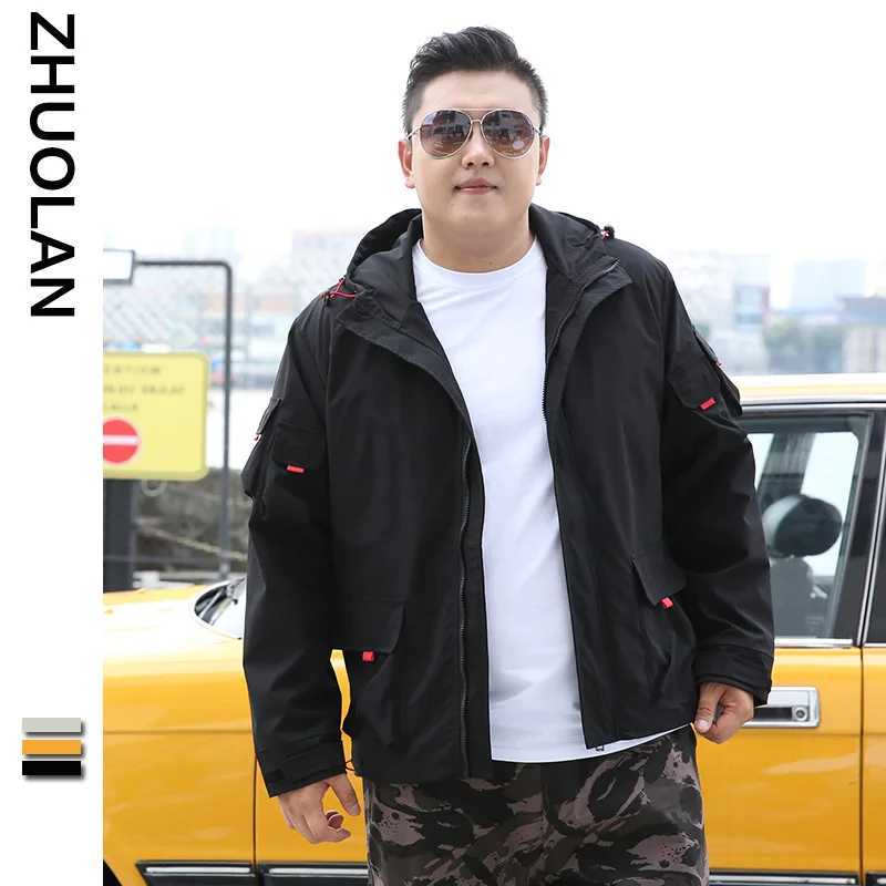 Men's Jackets Black Hoodies Men Teenager Autumn Jacket Juvenile Plus Size 6XL 7XL 8XL 9XL Mens Windbreaker Yellow Red Cargo Mens Clothes z240926
