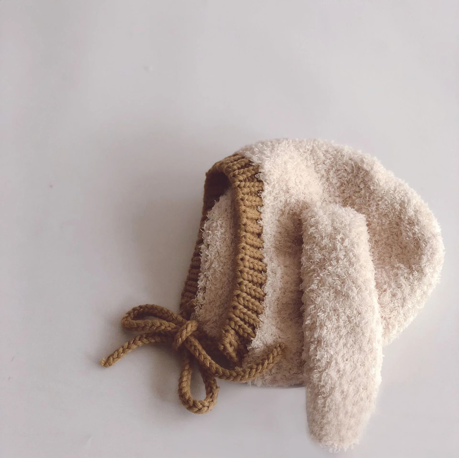 Winter baby hat plush rabbit thick warm childrens bean Korean style soft 336M 240925