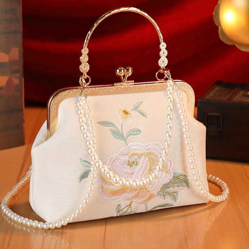 Clutch Bag New Banquet Bag New Chinese Style Cheongsam Designer Bag Elegant Crossbody Bag Bridesmaid Handbag 240920