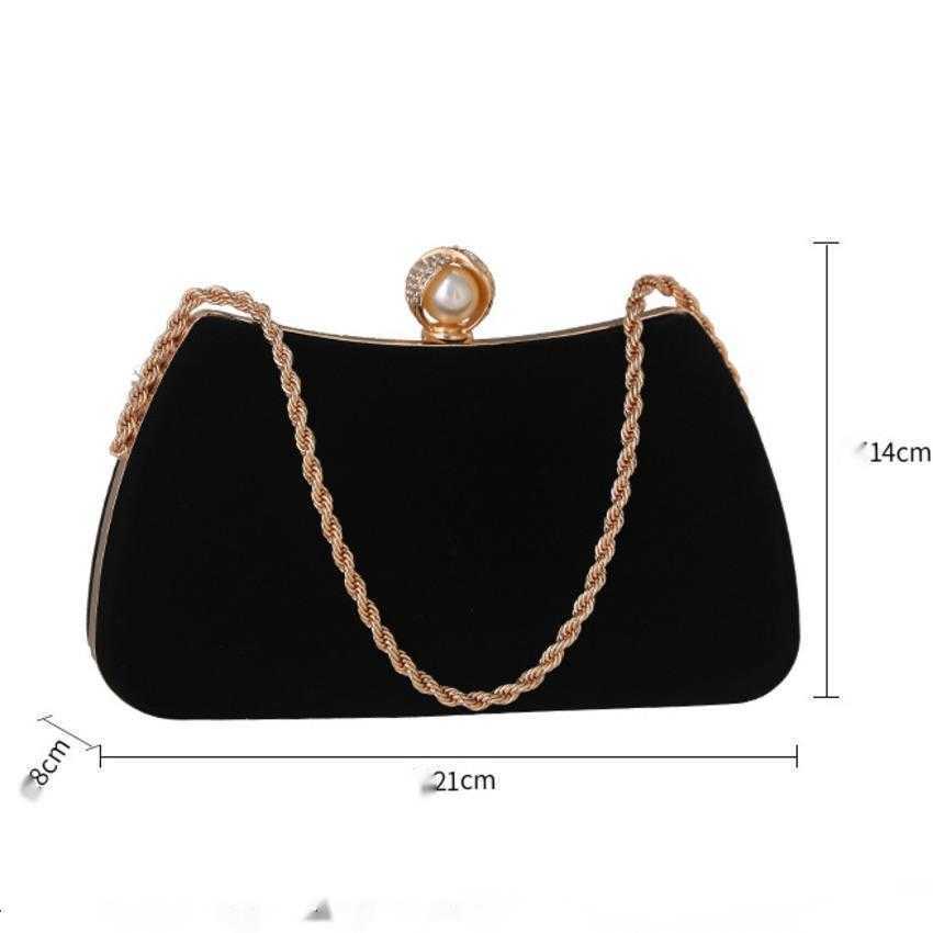 Clutch Bag Minimalist Fashionable Velvet Designer Bag With Diamond Inlay Dress One Shoulder Slanted Cross Hand-held Qipao Bag Banquet Dinner Bag 24092