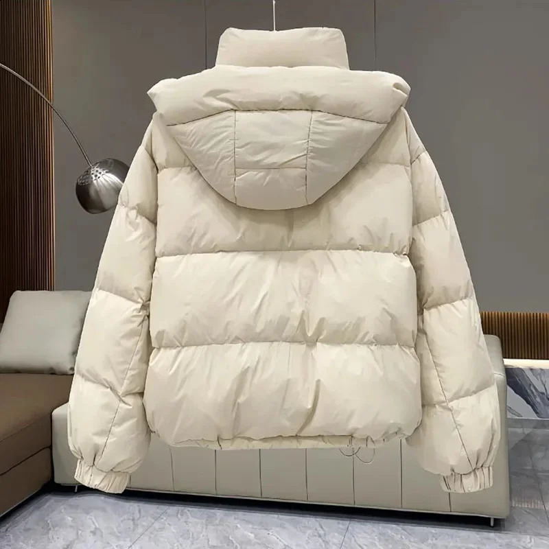 Autumn Winter Womens Parkas Down Cotton Jacket Hooded Padded Parkas Jackets Warm Thick Coats Female Outerwear Streetwear 240914
