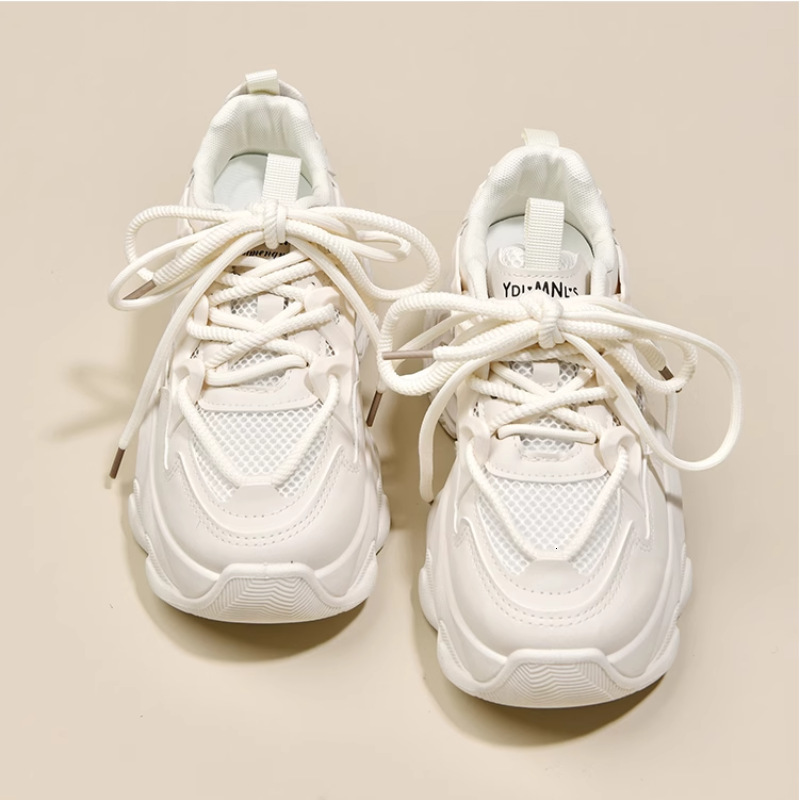 Ddmybear Women's 2024 New Style, Eye-Catching Sponge Cake Thick Sole, Height Increasing Comfortable Small Sports And Leisure Shoes Chinese Brand 