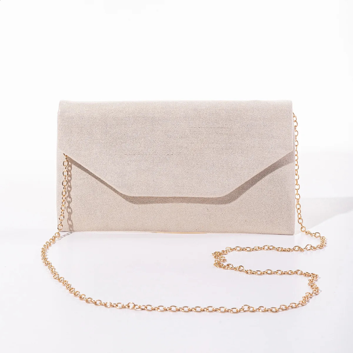 Womens Suede Clutch Handbag Chain Shoulder Bag Envelope Womens Evening Bag Mini Wallet Direct 240923