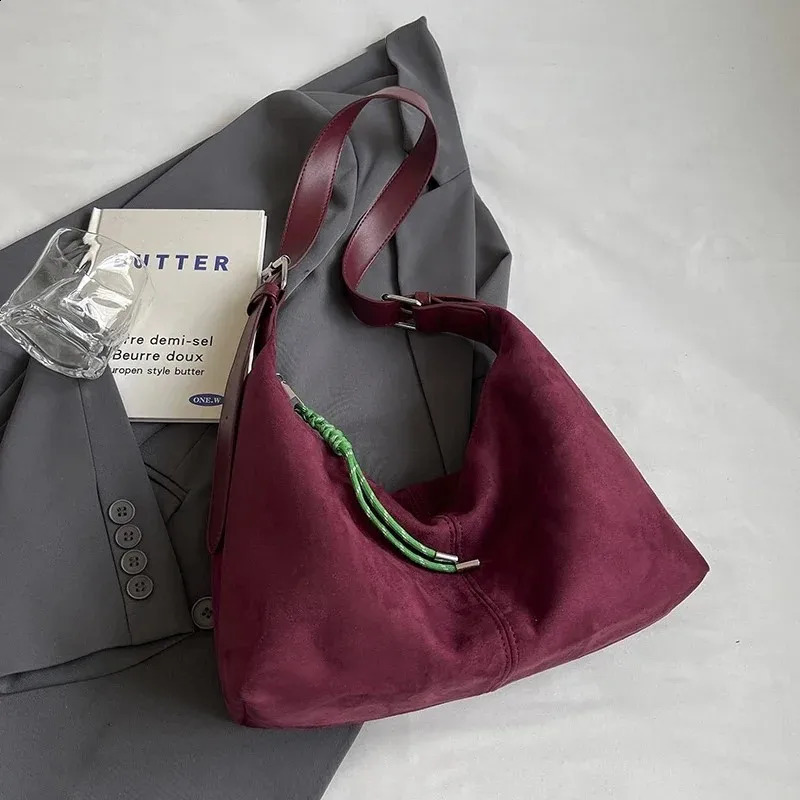 Pu Leather Hobo Bags Shoulder Bag Women Winter Fashion High-quality Korean Big Crossbody Bags Simple 240924