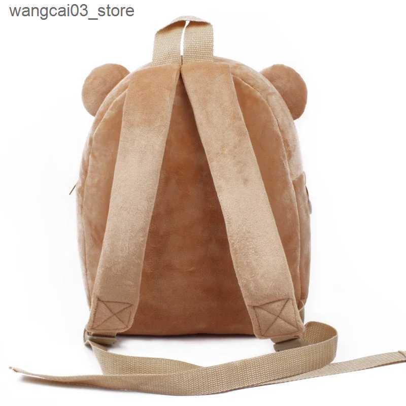 Backpacks Cute Rilakkuma Bear Plush Backpack Anime Small Bag Kids Children School Bags Kindergarten Preschool Backpack for Boys Girls L240910