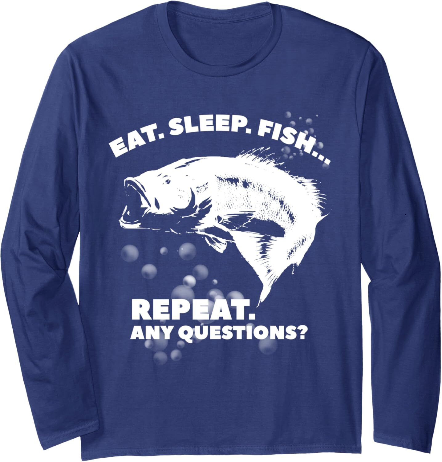 Long Sleeve Shirts for Men sweatshirt Eat Sleep Fish Repeat Funny Cool Fisherman Fish Gift Long Sleeve Tee Streetwear Casual tops clothes comfort