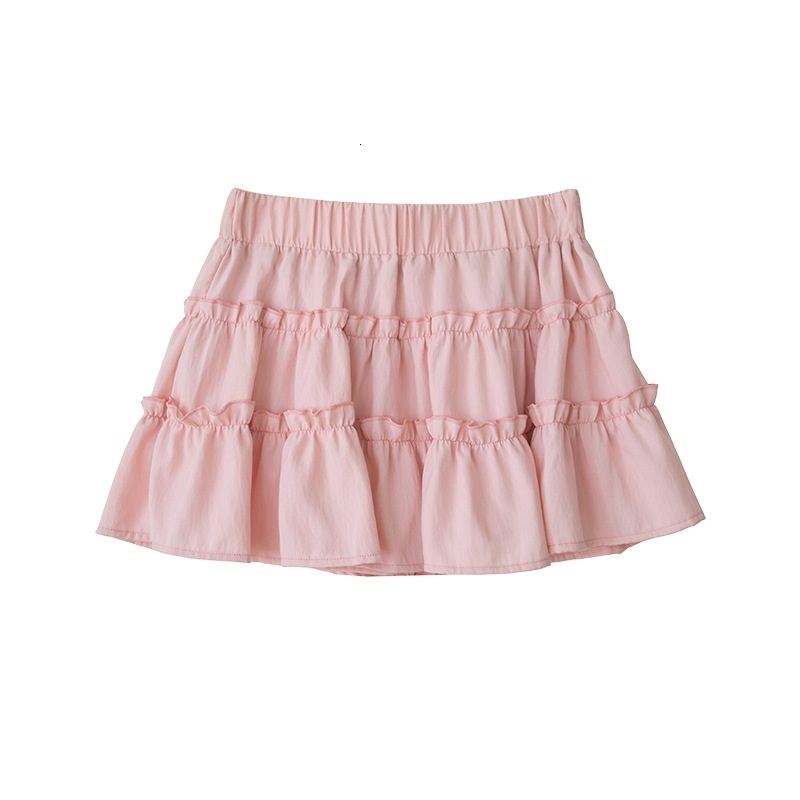 Pink Short for Women 2024 Summer New Thin French Ballet Style Cake with Exquisite Lace Charm JK Half length Skirt
