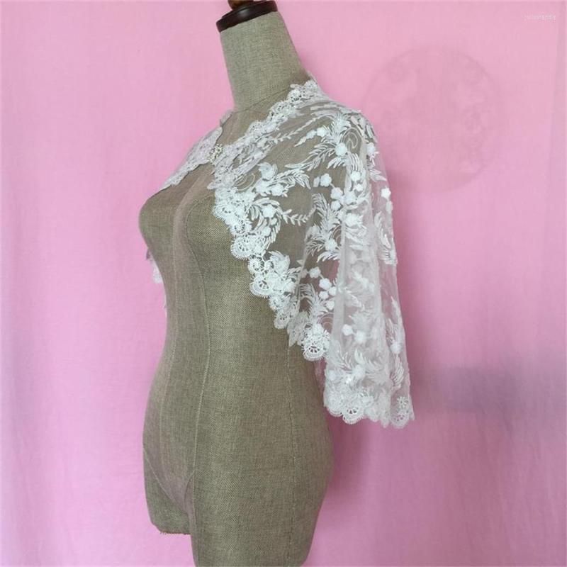 Women Wrap Jacket Appliques Lace Sleeveless Bride Jackets For Sleeveles Bridal Dress Wedding Accessories Custom Made