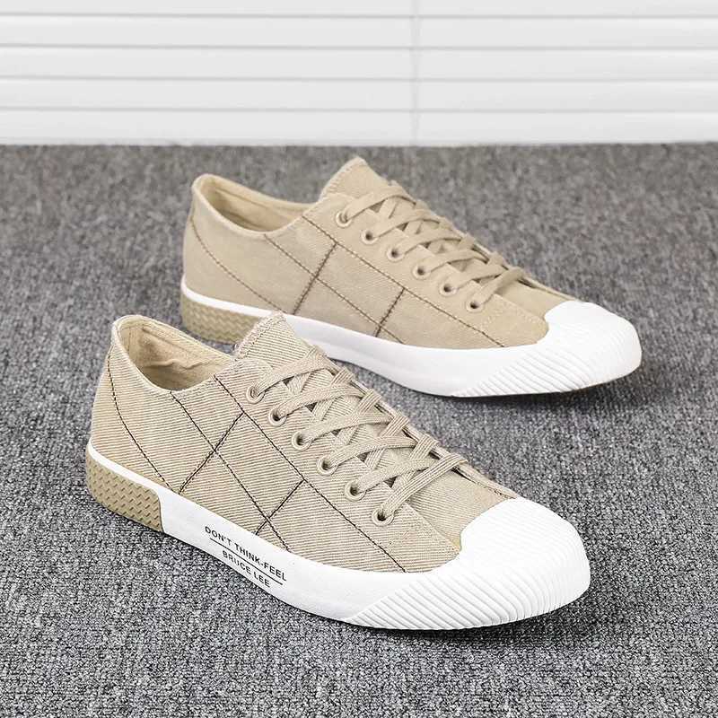 Fashion Breathable Casual Shoes Men Classic Lace-Up Mens Canvas Shoes Flat Sneakers Lightweight Vulcanized Shoes Man Espadrille M240925